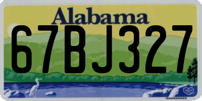 AL license plate 67BJ327