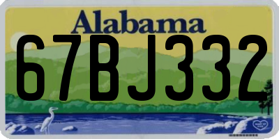 AL license plate 67BJ332