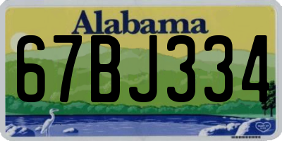 AL license plate 67BJ334
