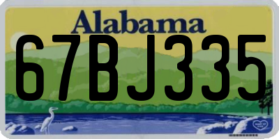 AL license plate 67BJ335
