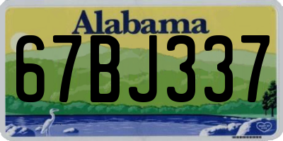AL license plate 67BJ337