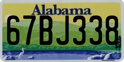 AL license plate 67BJ338