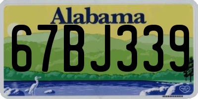AL license plate 67BJ339