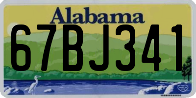 AL license plate 67BJ341
