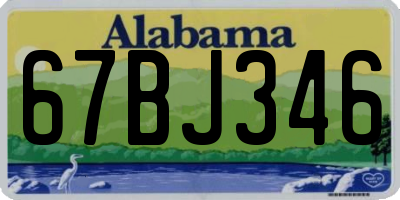 AL license plate 67BJ346