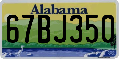 AL license plate 67BJ350