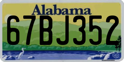 AL license plate 67BJ352