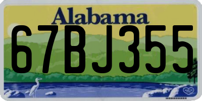 AL license plate 67BJ355