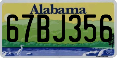 AL license plate 67BJ356