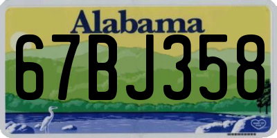 AL license plate 67BJ358