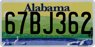 AL license plate 67BJ362