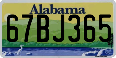 AL license plate 67BJ365