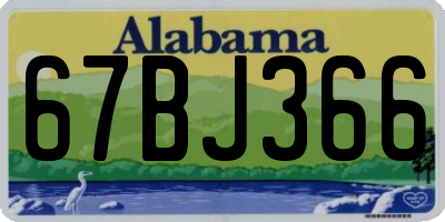 AL license plate 67BJ366