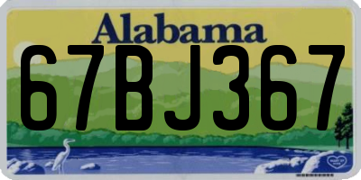 AL license plate 67BJ367