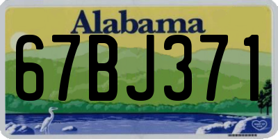 AL license plate 67BJ371