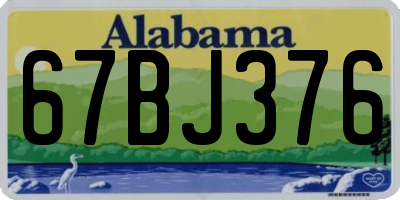 AL license plate 67BJ376