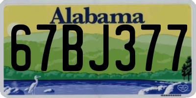 AL license plate 67BJ377