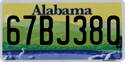 AL license plate 67BJ380