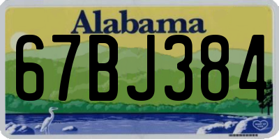 AL license plate 67BJ384