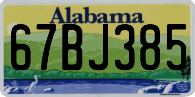 AL license plate 67BJ385