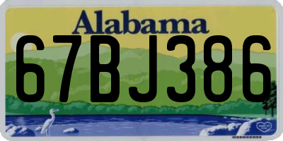 AL license plate 67BJ386