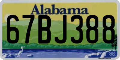 AL license plate 67BJ388
