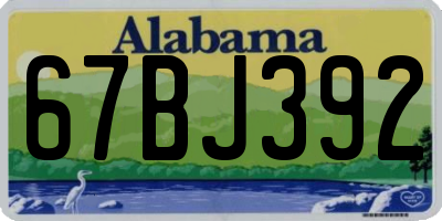 AL license plate 67BJ392
