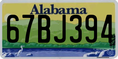 AL license plate 67BJ394