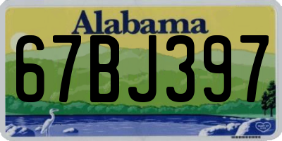 AL license plate 67BJ397