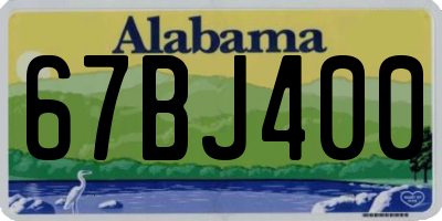 AL license plate 67BJ400