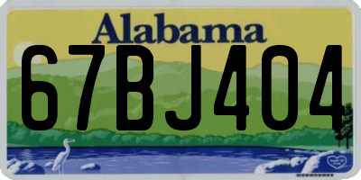 AL license plate 67BJ404
