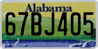 AL license plate 67BJ405