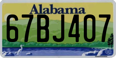 AL license plate 67BJ407