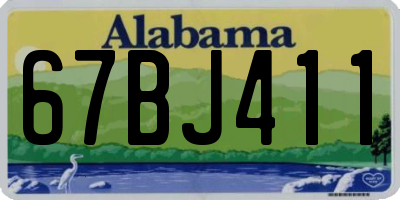 AL license plate 67BJ411