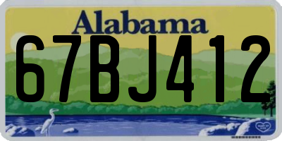 AL license plate 67BJ412