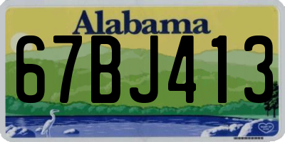 AL license plate 67BJ413