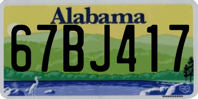 AL license plate 67BJ417
