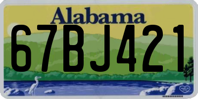AL license plate 67BJ421