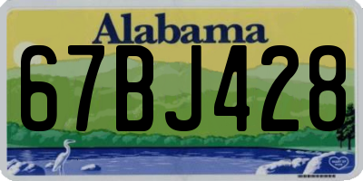 AL license plate 67BJ428