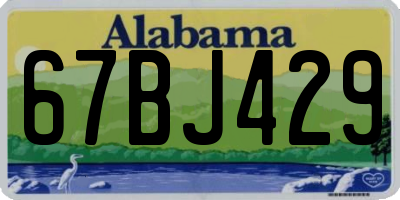 AL license plate 67BJ429