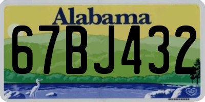 AL license plate 67BJ432