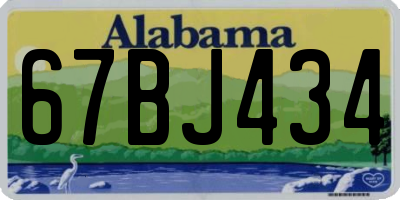 AL license plate 67BJ434