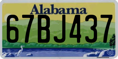 AL license plate 67BJ437
