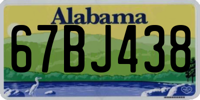 AL license plate 67BJ438