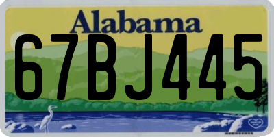 AL license plate 67BJ445