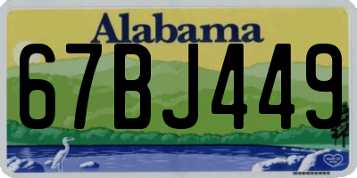 AL license plate 67BJ449