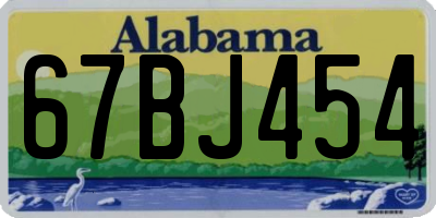 AL license plate 67BJ454
