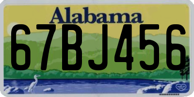 AL license plate 67BJ456