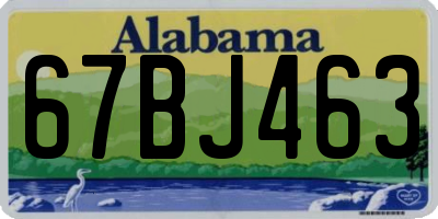 AL license plate 67BJ463