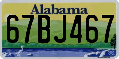 AL license plate 67BJ467